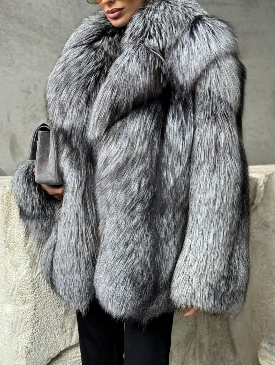 Полушубок из чернобурки