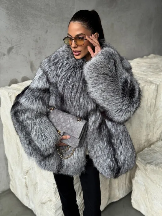 Полушубок из чернобурки