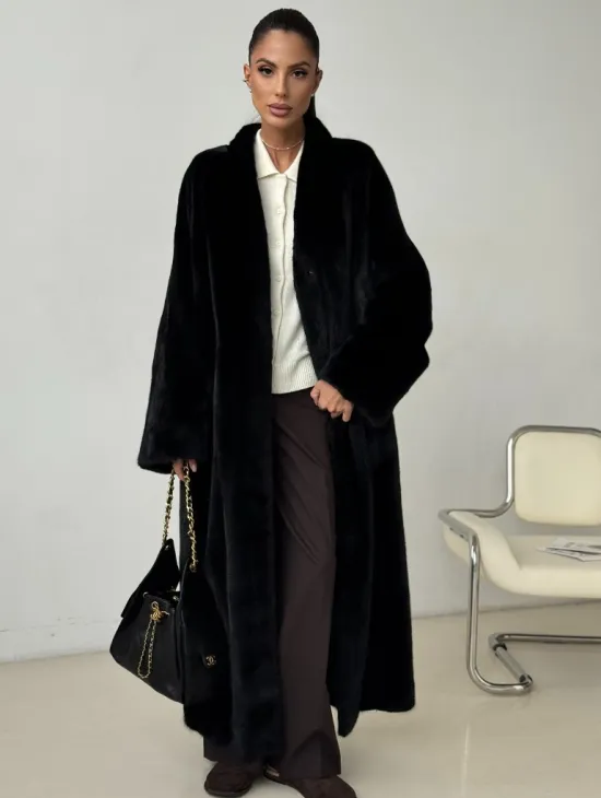 Длинная норковая шуба BLACKGLAMA