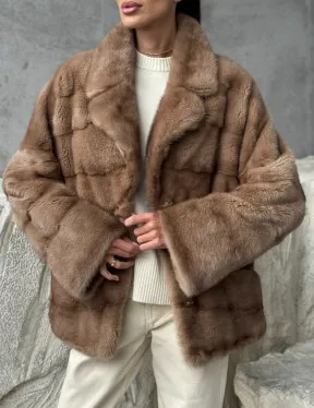 Норковая автоледи - цвет пастель