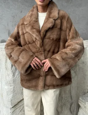 Норковая автоледи - цвет пастель