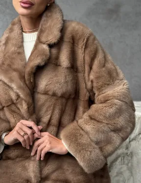 Норковая автоледи - цвет пастель