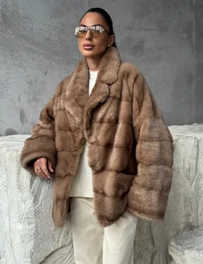 Норковая автоледи - цвет пастель