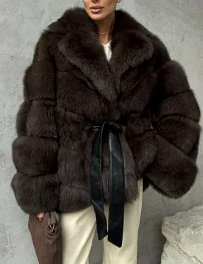 Шуба из песца под соболь
