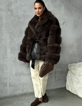 Шуба из песца под соболь