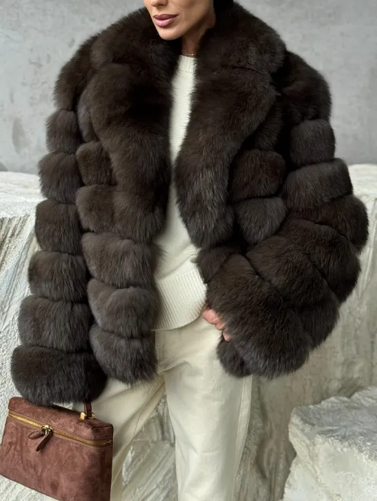 Шуба под соболя - короткая