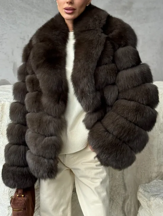 Шуба под соболя - короткая