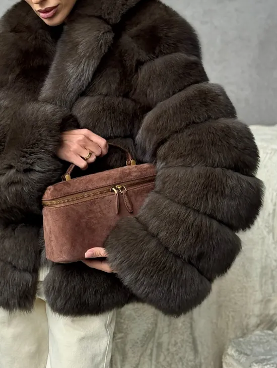 Шуба под соболя - короткая