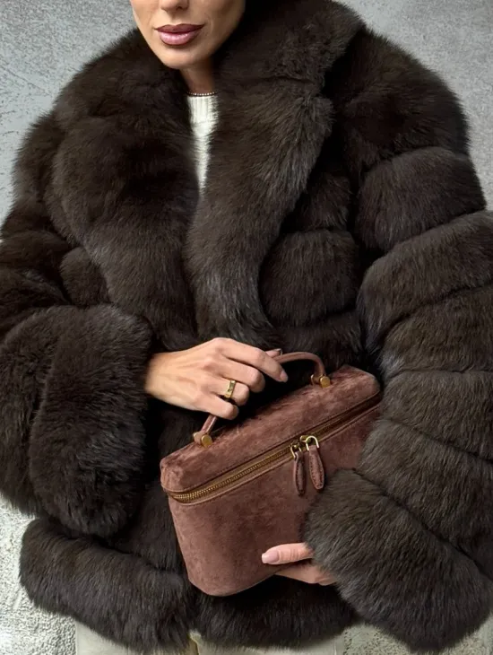 Шуба под соболя - короткая