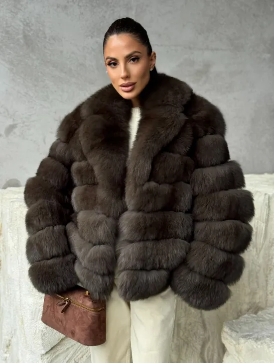 Шуба под соболя - короткая