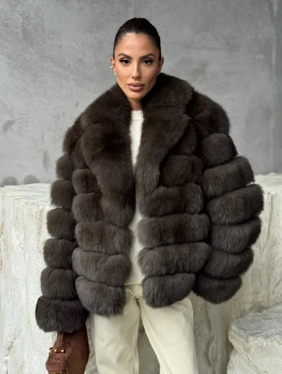 Шуба под соболя - короткая