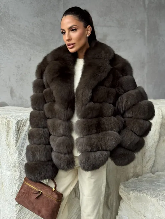 Шуба под соболя - короткая