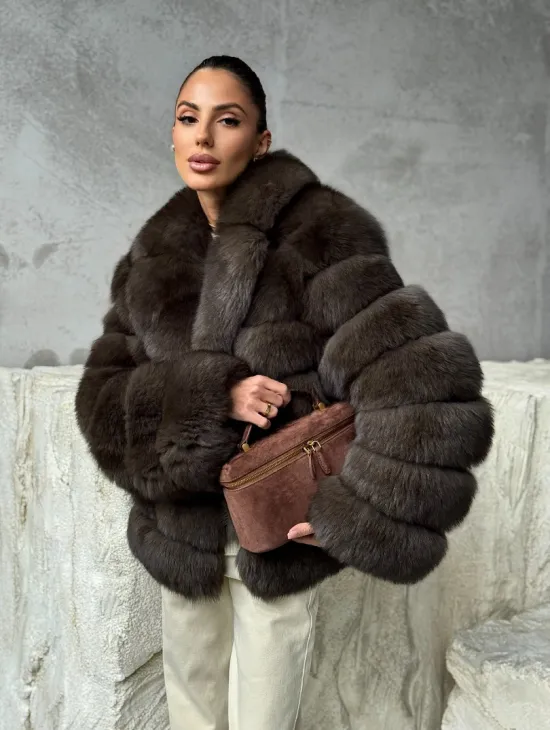 Шуба под соболя - короткая