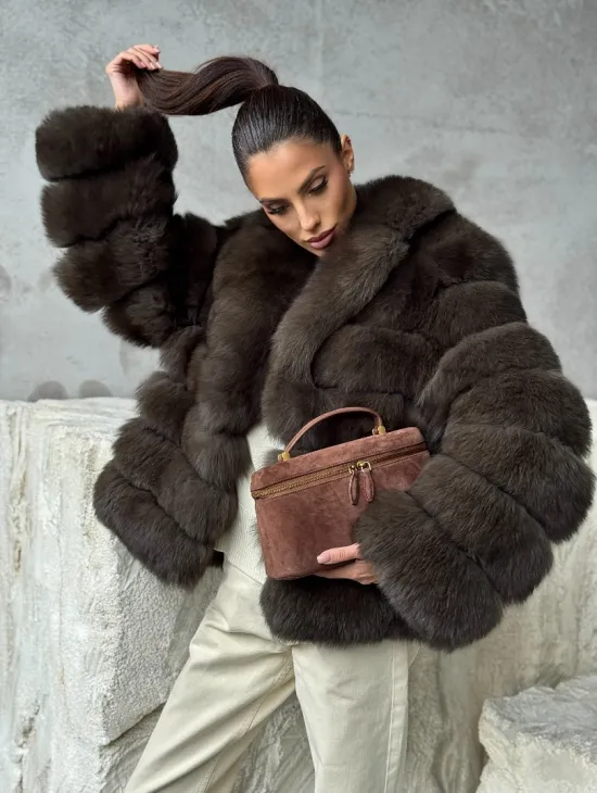 Шуба под соболя - короткая