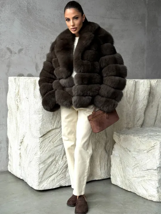 Шуба под соболя - короткая