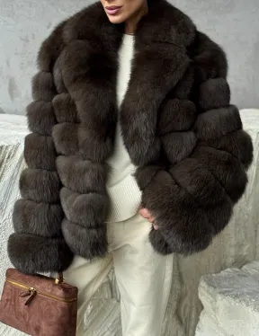 Шуба под соболя - короткая