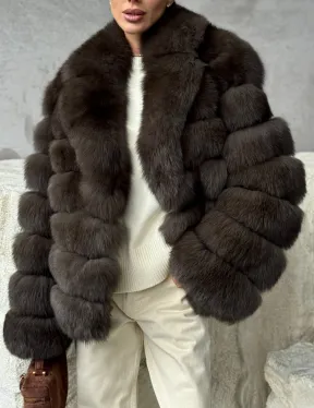 Шуба под соболя - короткая