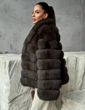 Шуба под соболя - короткая