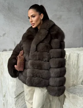 Шуба под соболя - короткая