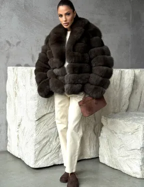 Шуба под соболя - короткая