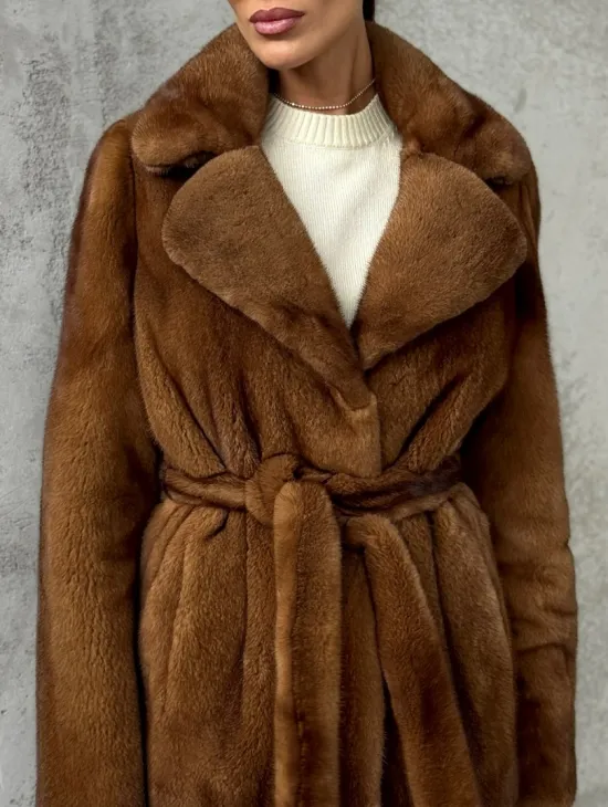 Шуба золотая - норковая