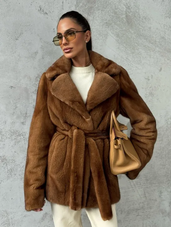 Шуба золотая - норковая