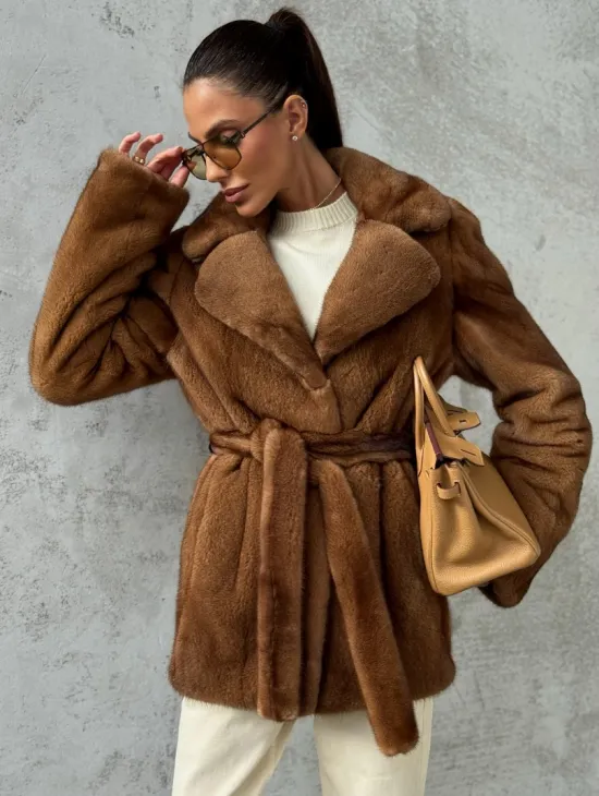 Шуба золотая - норковая