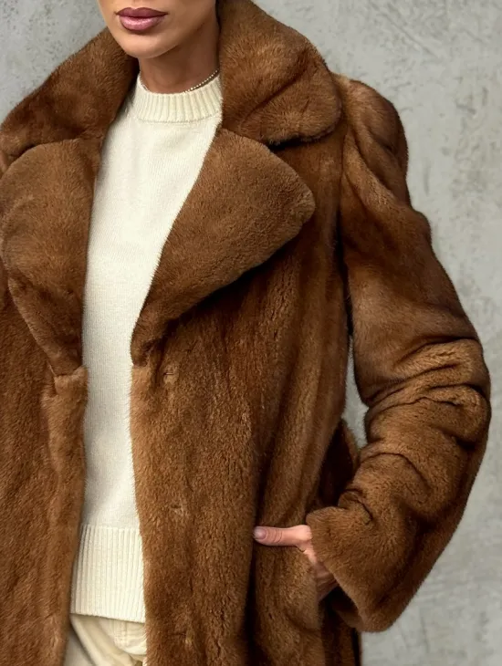 Шуба золотая - норковая