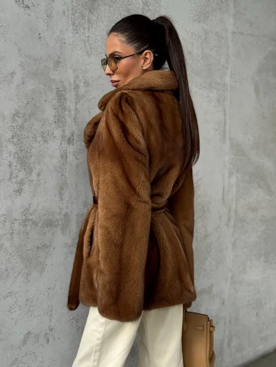 Шуба золотая - норковая