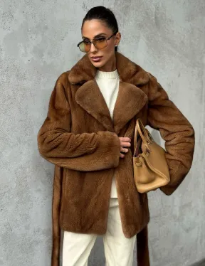 Шуба золотая - норковая