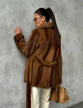 Шуба золотая - норковая