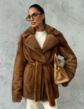 Шуба золотая - норковая