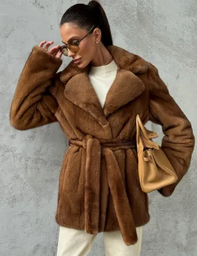 Шуба золотая - норковая