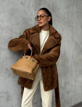 Шуба золотая - норковая