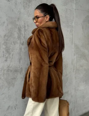 Шуба золотая - норковая