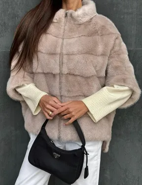 Кофта на молнии из меха норки