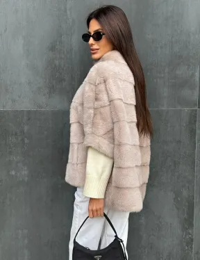 Кофта на молнии из меха норки