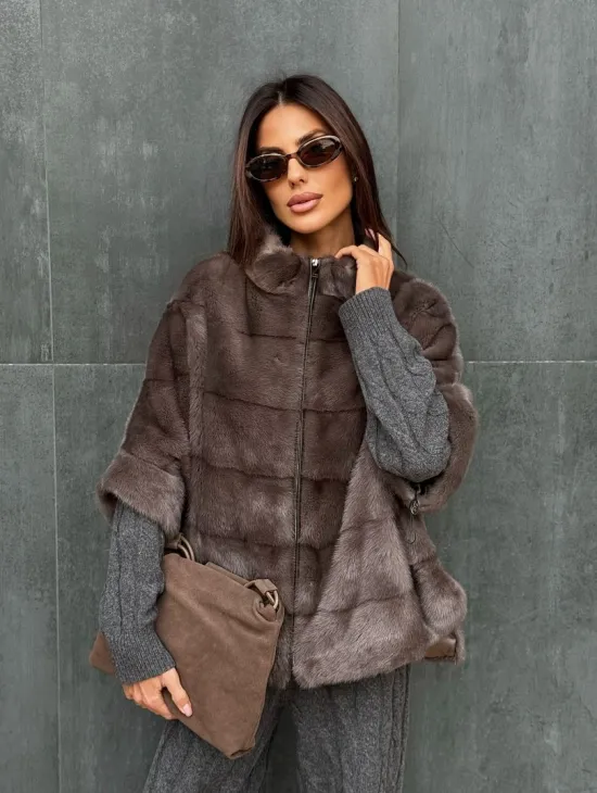 Куртка - кофта норковая на молнии
