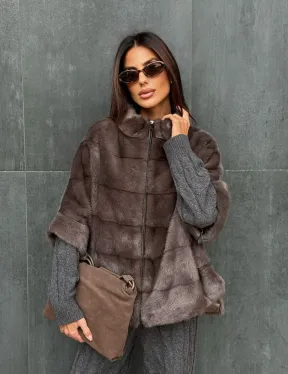 Куртка - кофта норковая на молнии