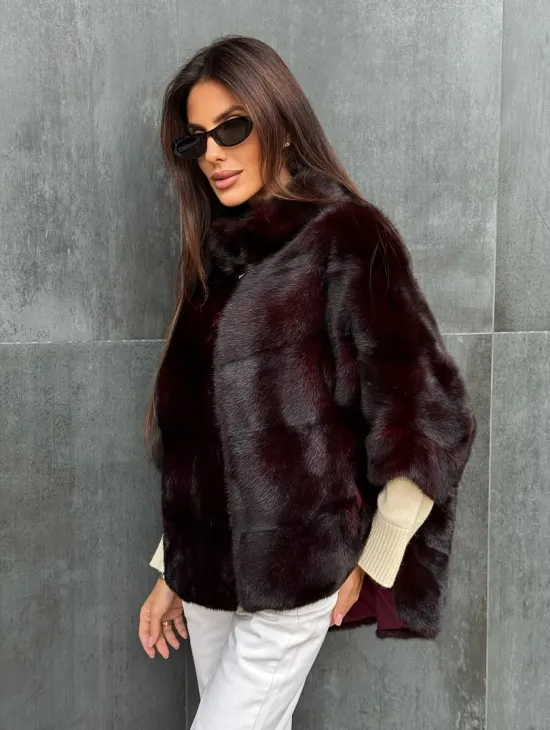 Норковый полушубок на молнии