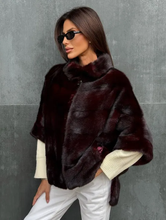Норковый полушубок на молнии