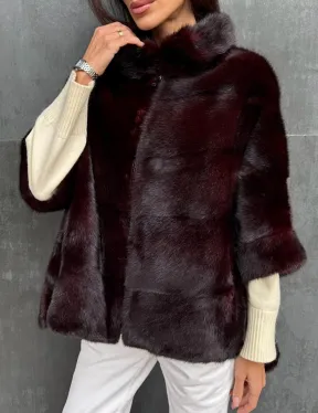 Норковый полушубок на молнии