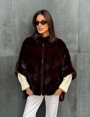 Норковый полушубок на молнии