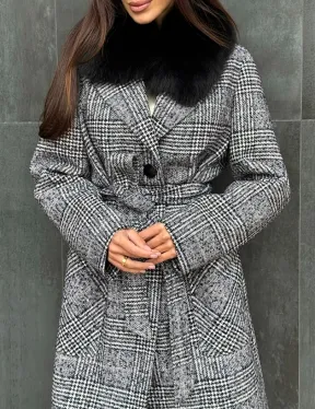 Пальто зимнее с мехом