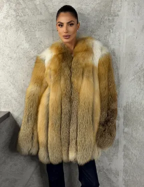 Шуба из меха лисы Gold