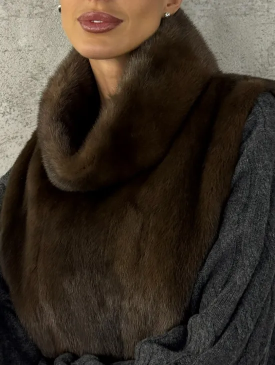 Манишка норковая - цвет соболь