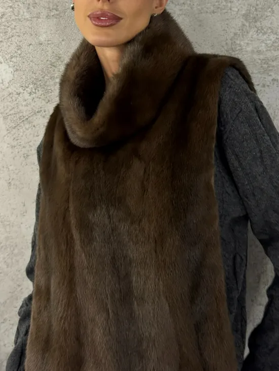 Манишка норковая - цвет соболь