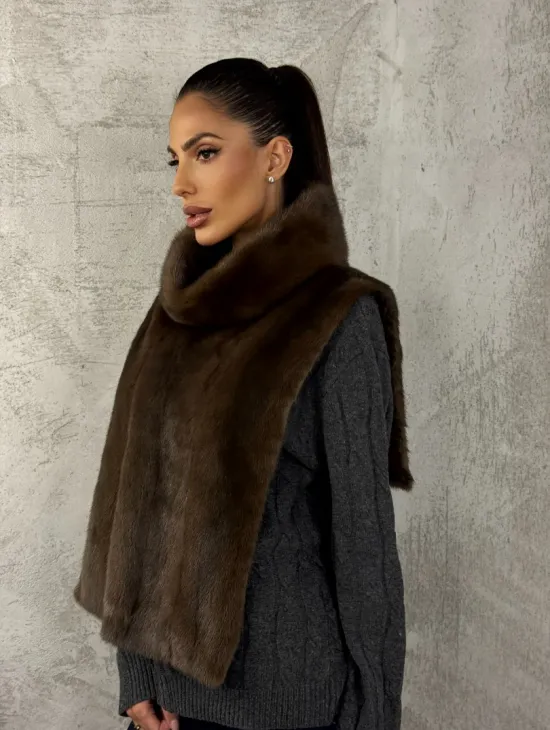 Манишка норковая - цвет соболь