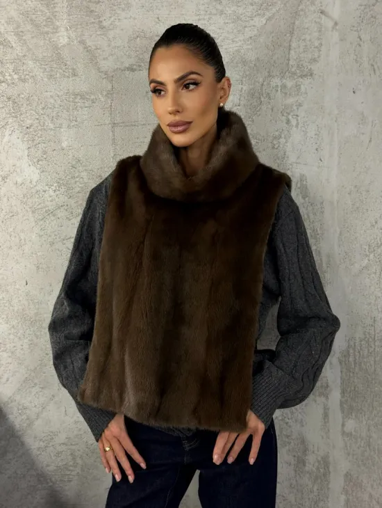 Манишка норковая - цвет соболь