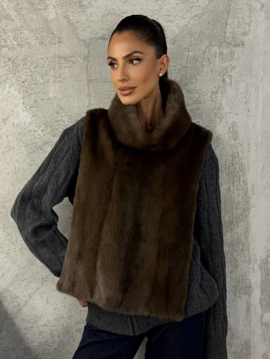 Манишка норковая - цвет соболь